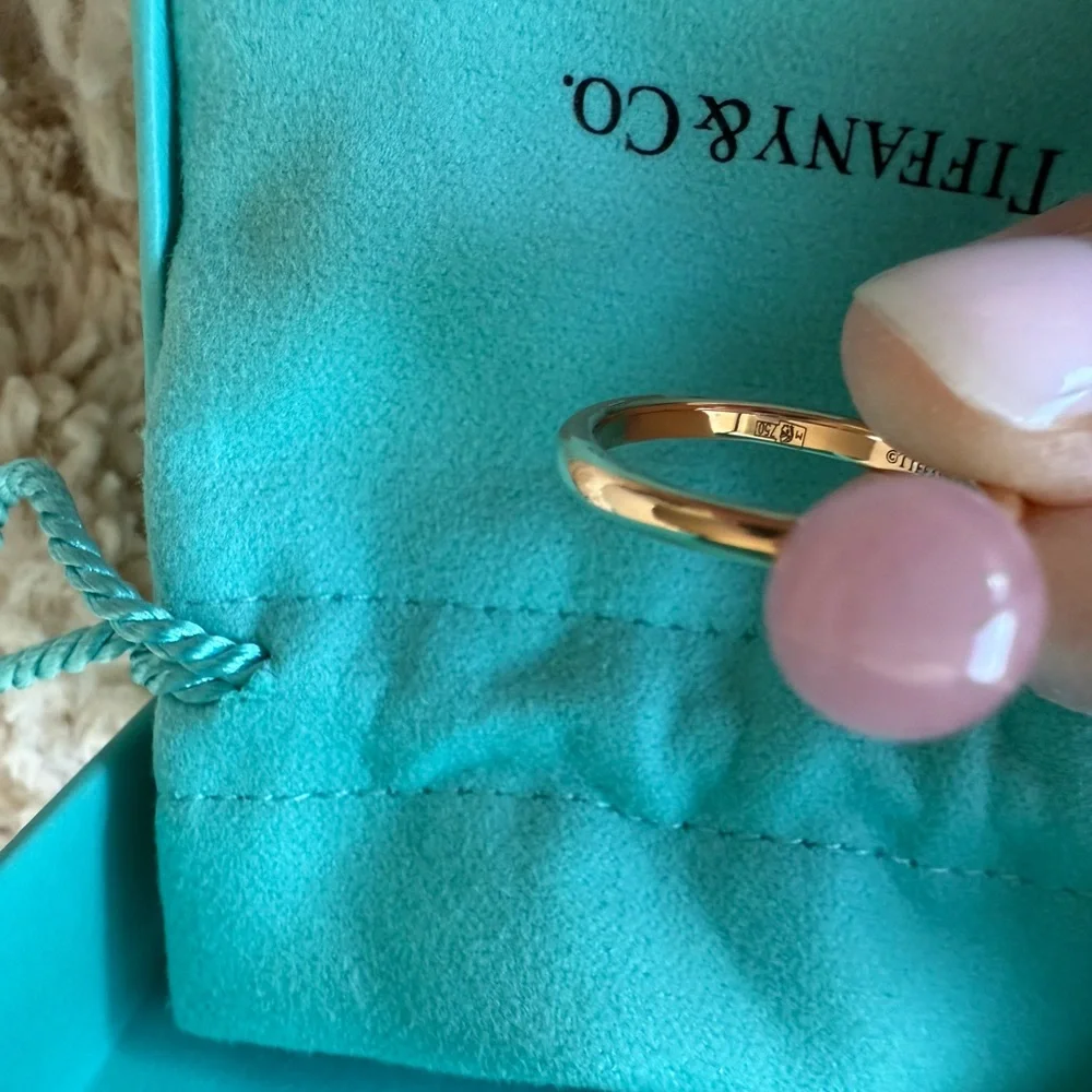 Tiffany&Co Hardware Ball Ring with Pink Quartz in 18k Rose Gold size 5